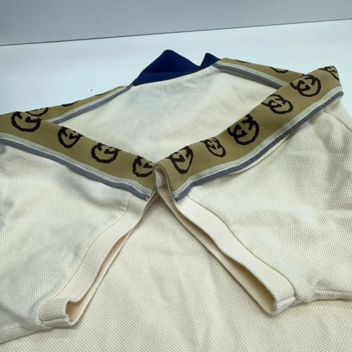 Gucci Gucci Logo Pattern Short Sleeve Polo Shirt Size US XXL / EU 58 / 5 - 9 Thumbnail