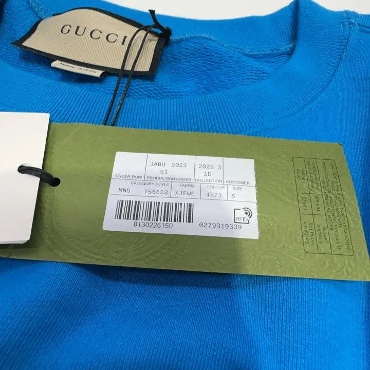 Gucci Gucci SS23 Blue Striped Long Sleeve Sweatshirt Size US S / EU 44-46 / 1 - 6 Thumbnail