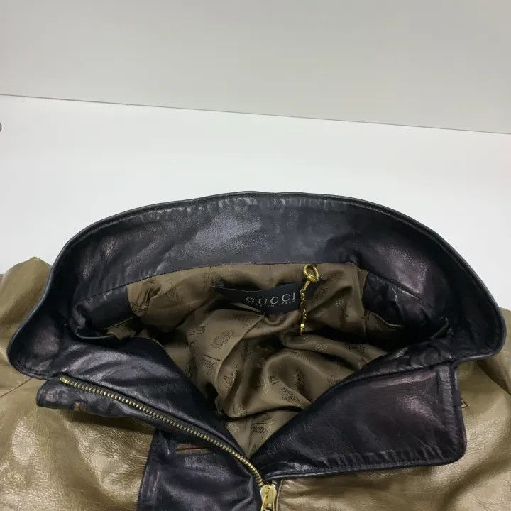 Gucci Gucci Brown Leather Single Button Jacket Size US M / EU 48-50 / 2 - 7 Thumbnail