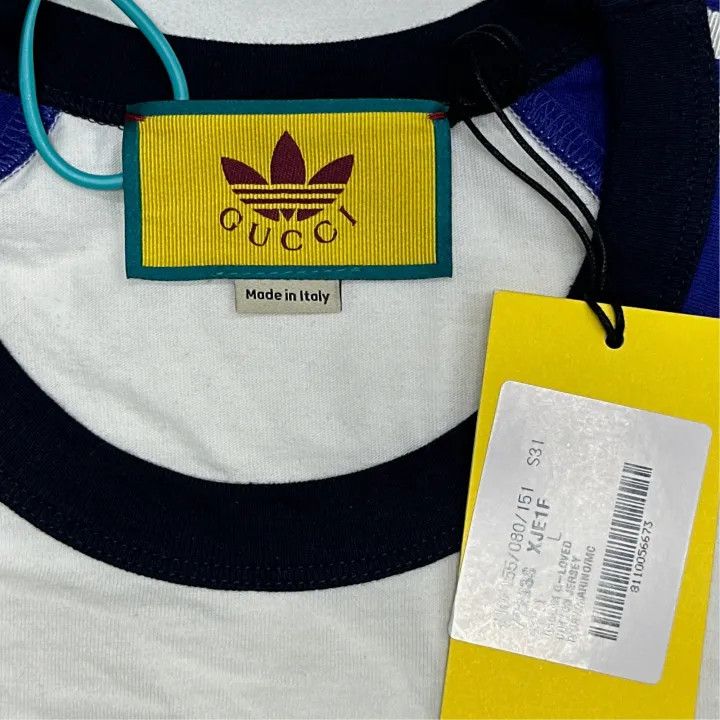 Gucci Gucci x Adidas Logo Cotton Tee Size US L / EU 52-54 / 3 - 6 Thumbnail