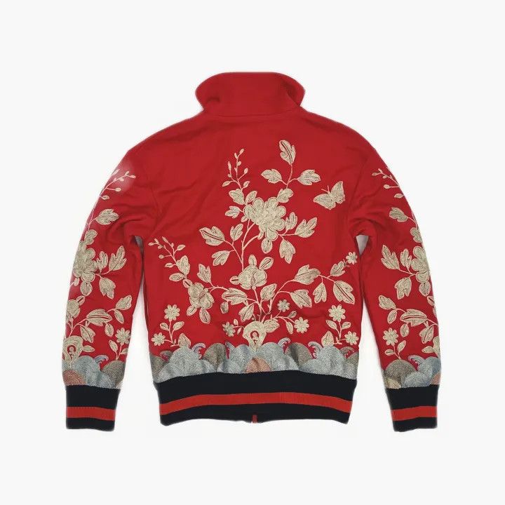 Gucci Gucci Red Embroidered Zip-up Long Sleeve Jacket Size US XS / EU 42 / 0 - 3 Thumbnail