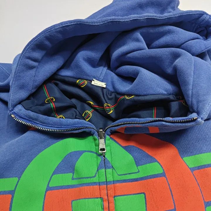 Gucci Gucci SS23 Striped Letter Print Zip Hoodie Size US XS / EU 42 / 0 - 12 Thumbnail