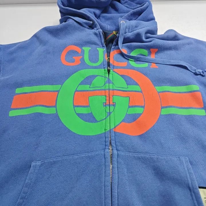 Gucci Gucci SS23 Striped Letter Print Zip Hoodie Size US XS / EU 42 / 0 - 8 Thumbnail