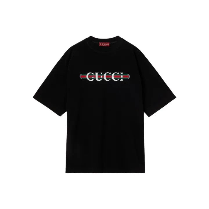 Gucci Gucci Logo Oversized Black T-Shirt Size US L / EU 52-54 / 3 - 2 Thumbnail
