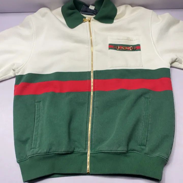 Gucci GUCCI Color Block Zip Long Sleeve Jacket Size US XS / EU 42 / 0 - 13 Thumbnail