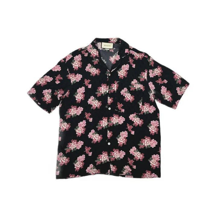 Gucci Gucci Floral Print Silk Bowling Shirt Size US L / EU 52-54 / 3 - 2 Thumbnail