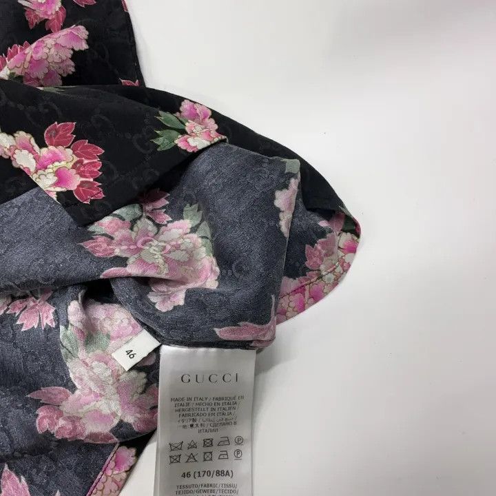 Gucci Gucci Floral Print Silk Bowling Shirt Size US L / EU 52-54 / 3 - 5 Thumbnail