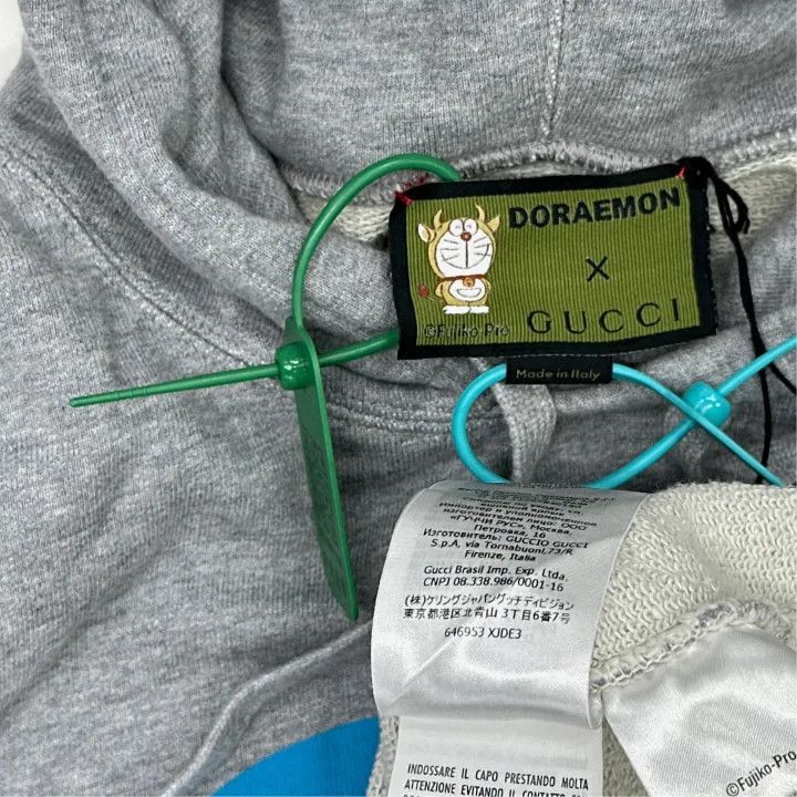 Gucci Gucci x Doraemon Embroidered Hoodie for Men Size US XL / EU 56 / 4 - 4 Thumbnail