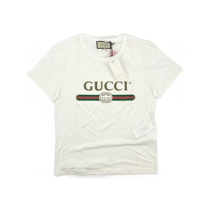 Gucci Gucci Logo Print Vintage Style Short Sleeve T-Shirt Size US M / EU 48-50 / 2 - 2 Thumbnail
