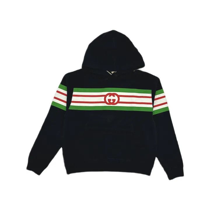 Gucci Gucci Logo Hoodie with Stripes Size US S / EU 44-46 / 1 - 2 Thumbnail