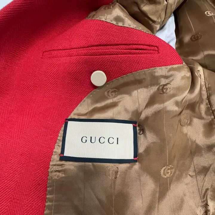 Gucci Gucci Red Double-Breasted Blazer for Men Size US M / EU 48-50 / 2 - 4 Thumbnail