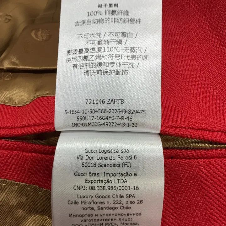 Gucci Gucci Red Double-Breasted Blazer for Men Size US M / EU 48-50 / 2 - 6 Thumbnail
