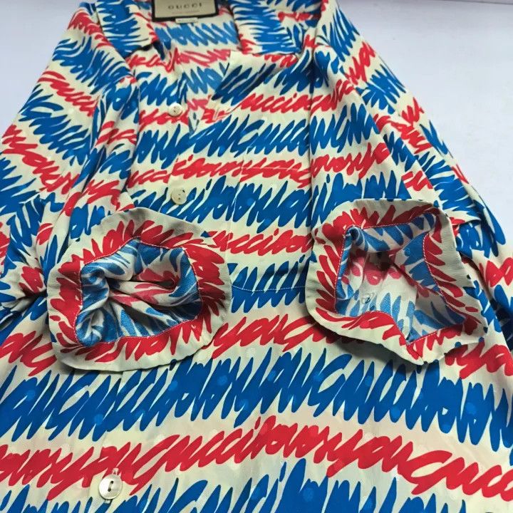 Gucci GUCCI SS23 Pattern Print Short Sleeve Shirt Size US L / EU 52-54 / 3 - 9 Thumbnail