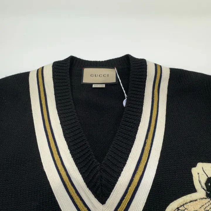 Gucci Gucci SS21 Black Bee Embroidered Sweater Size US XL / EU 56 / 4 - 7 Thumbnail