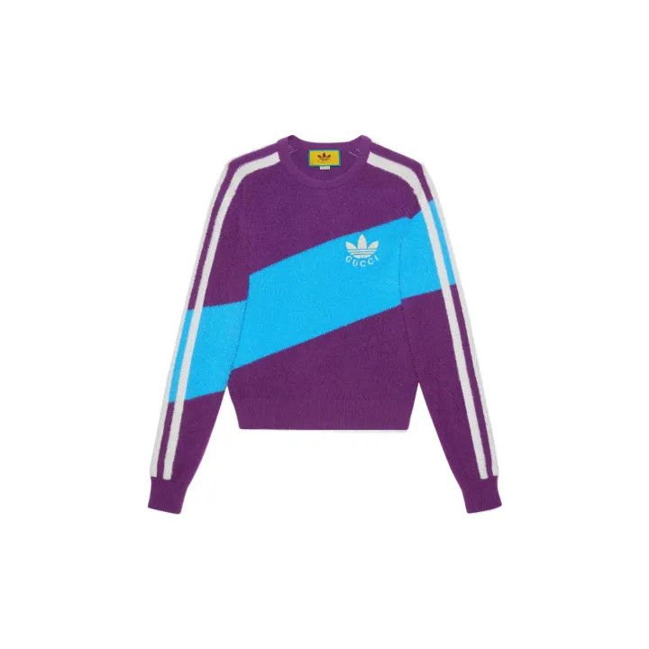 Gucci GUCCI x adidas Purple Long Sleeve Sweater Size US S / EU 44-46 / 1 - 2 Thumbnail