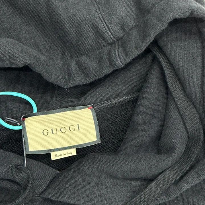 Gucci Gucci Black Logo Hooded Sweatshirt Size US L / EU 52-54 / 3 - 2 Thumbnail