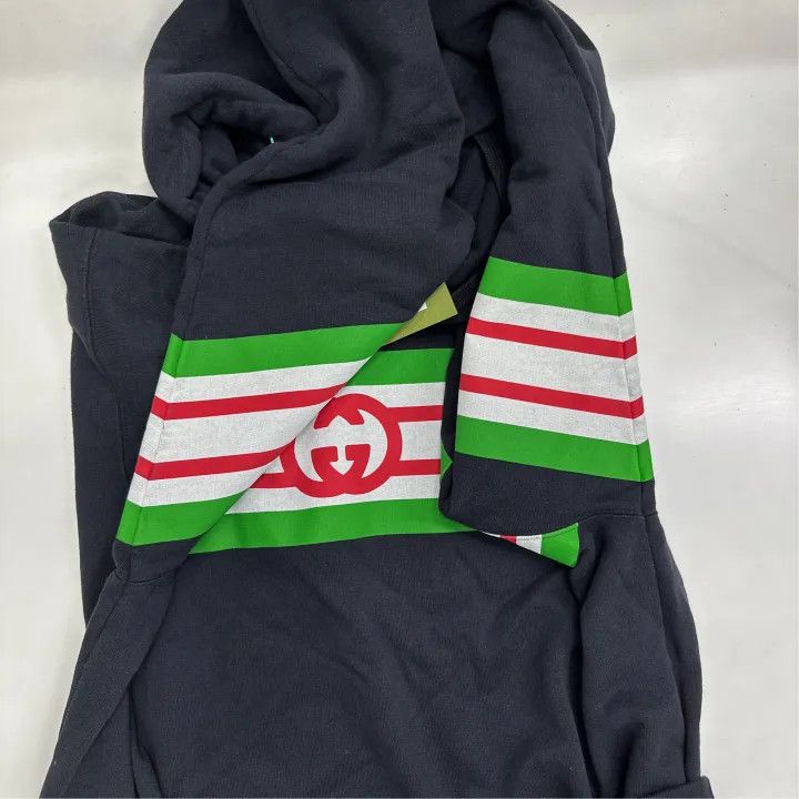 Gucci Gucci Black Logo Hooded Sweatshirt Size US L / EU 52-54 / 3 - 6 Thumbnail