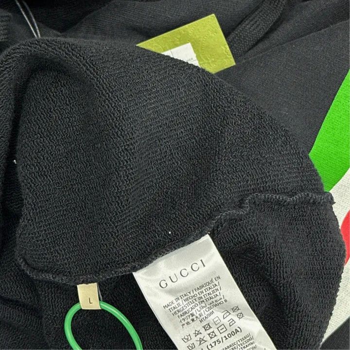 Gucci Gucci Black Logo Hooded Sweatshirt Size US L / EU 52-54 / 3 - 4 Thumbnail