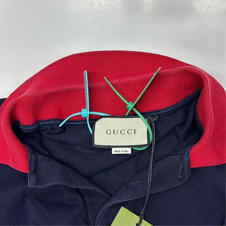 Gucci Gucci GG Logo Embroidered Color-Block Polo Shirt Size US M / EU 48-50 / 2 - 4 Thumbnail