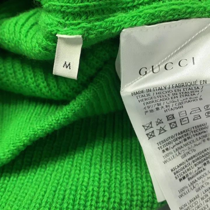 Gucci Gucci Green Knitted Wool Sweater for Men Size US M / EU 48-50 / 2 - 5 Thumbnail