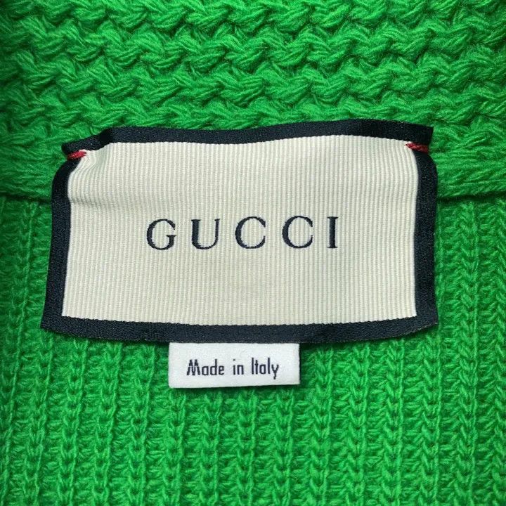 Gucci Gucci Green Knitted Wool Sweater for Men Size US M / EU 48-50 / 2 - 4 Thumbnail