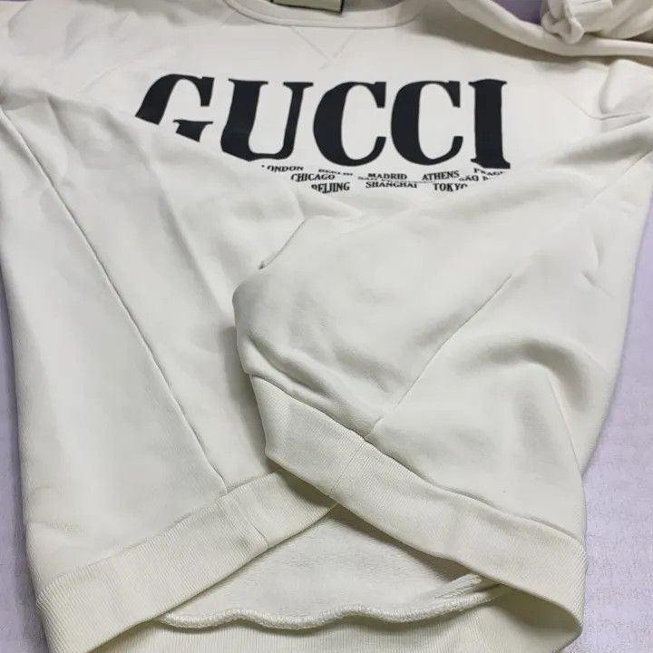 Gucci Gucci Urban Print Cotton Sweatshirt White Size US S / EU 44-46 / 1 - 14 Thumbnail