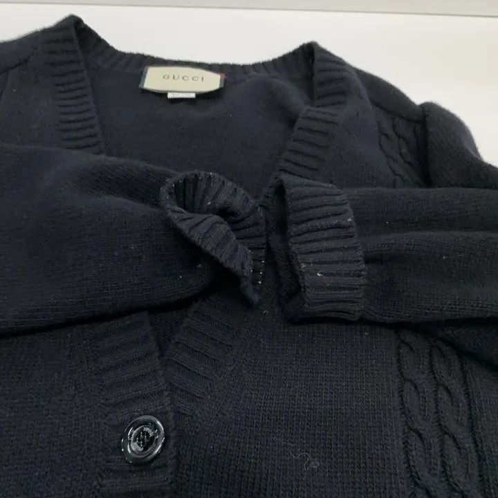 Gucci Gucci Black Cable Knit Cardigan Size US S / EU 44-46 / 1 - 6 Thumbnail