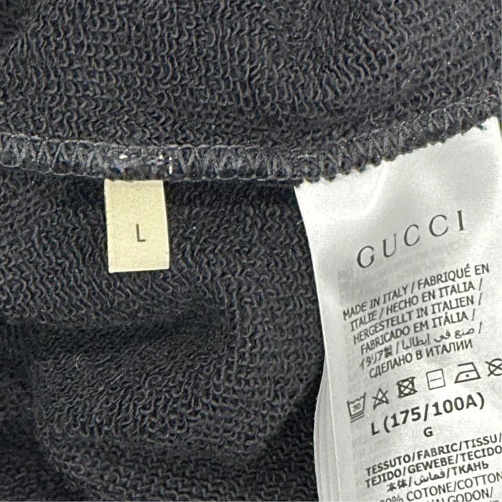 Gucci Gucci Black Logo Print Long Sleeve Sweatshirt Size US L / EU 52-54 / 3 - 4 Thumbnail