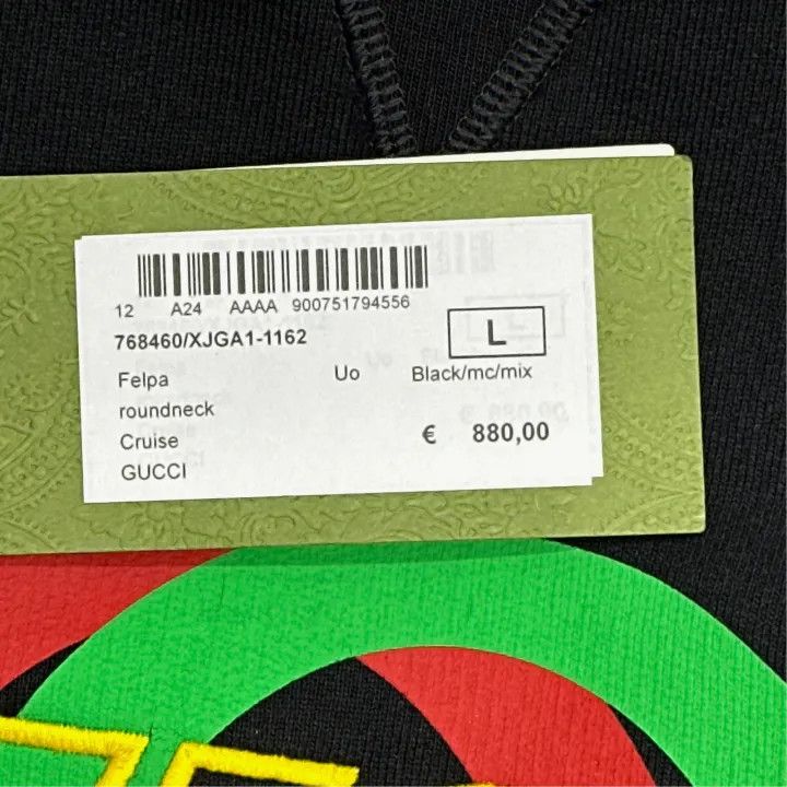 Gucci Gucci Black Logo Print Long Sleeve Sweatshirt Size US L / EU 52-54 / 3 - 6 Thumbnail