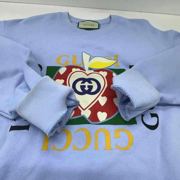 Gucci Gucci Logo Apple Print Long Sleeve Sweatshirt Size US S / EU 44-46 / 1 - 10 Thumbnail