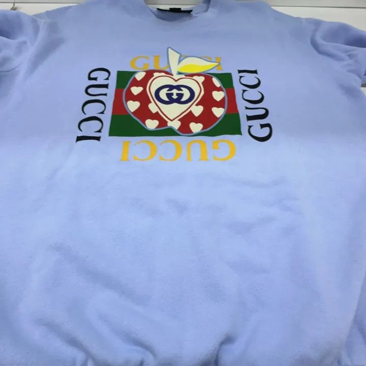 Gucci Gucci Logo Apple Print Long Sleeve Sweatshirt Size US S / EU 44-46 / 1 - 8 Thumbnail