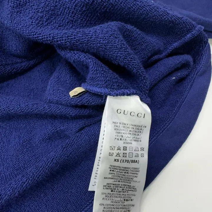 Gucci Gucci Blue Hooded Sweatshirt with Logo Size US XS / EU 42 / 0 - 4 Thumbnail