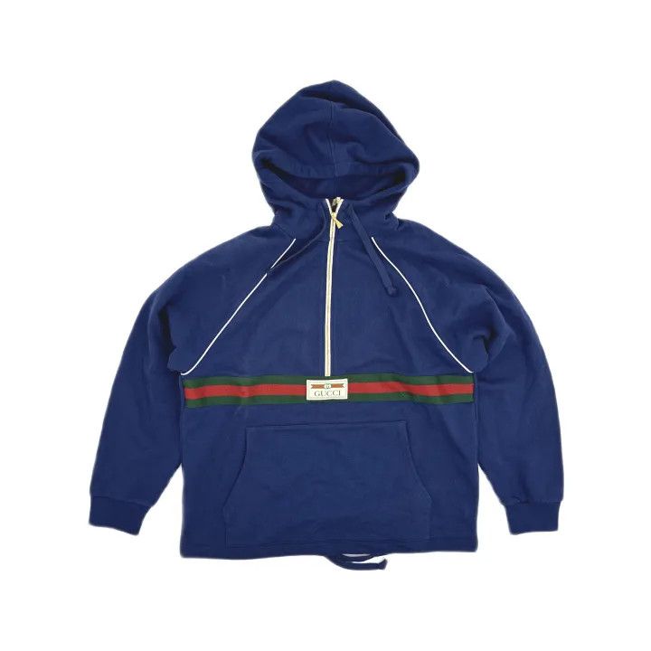Gucci Gucci Blue Hooded Sweatshirt with Logo Size US XS / EU 42 / 0 - 2 Thumbnail