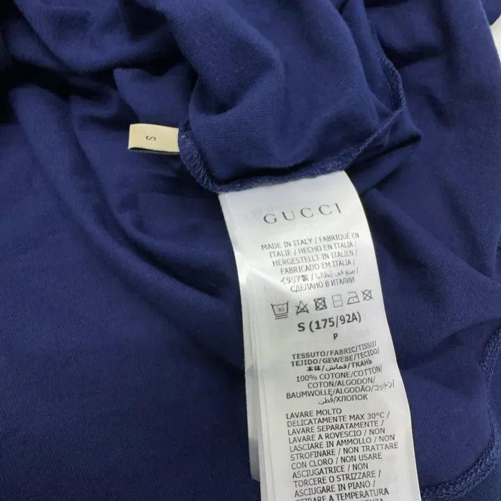 Gucci Gucci Cotton Navy Crew Neck T-Shirt Size US S / EU 44-46 / 1 - 5 Thumbnail