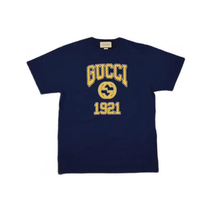 Gucci Gucci Cotton Navy Crew Neck T-Shirt Size US S / EU 44-46 / 1 - 2 Thumbnail