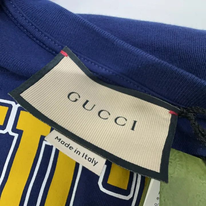Gucci Gucci Cotton Navy Crew Neck T-Shirt Size US S / EU 44-46 / 1 - 6 Thumbnail