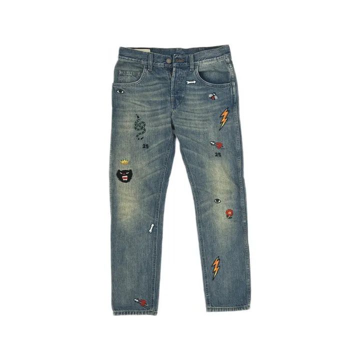 Gucci Gucci Pattern Straight Leg Denim Pants Size US 30 / EU 46 - 2 Thumbnail