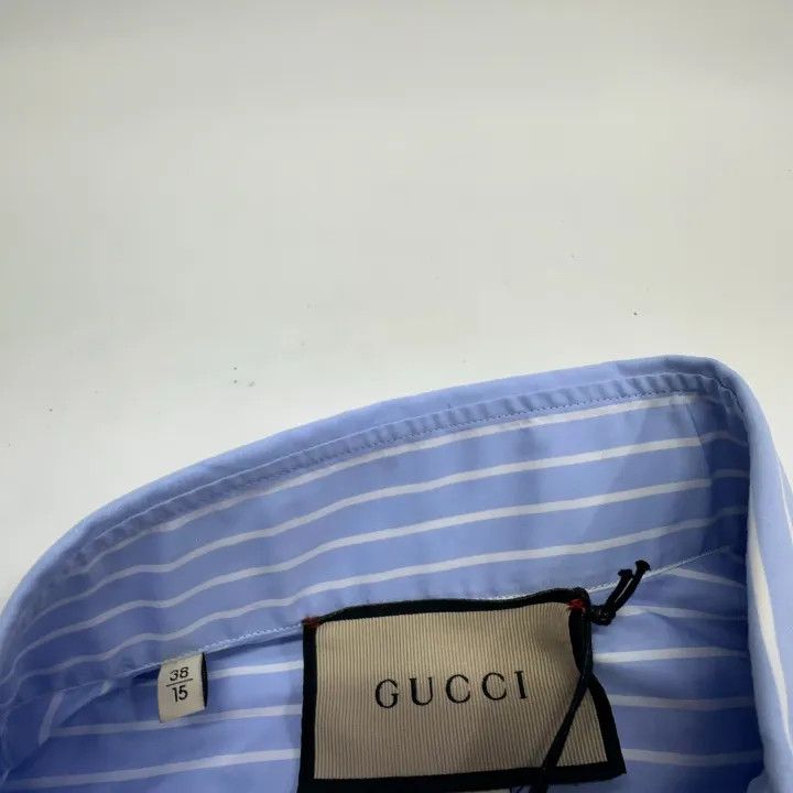 Gucci Gucci Embroidered Stripe Long Sleeve Shirt Size US M / EU 48-50 / 2 - 6 Thumbnail