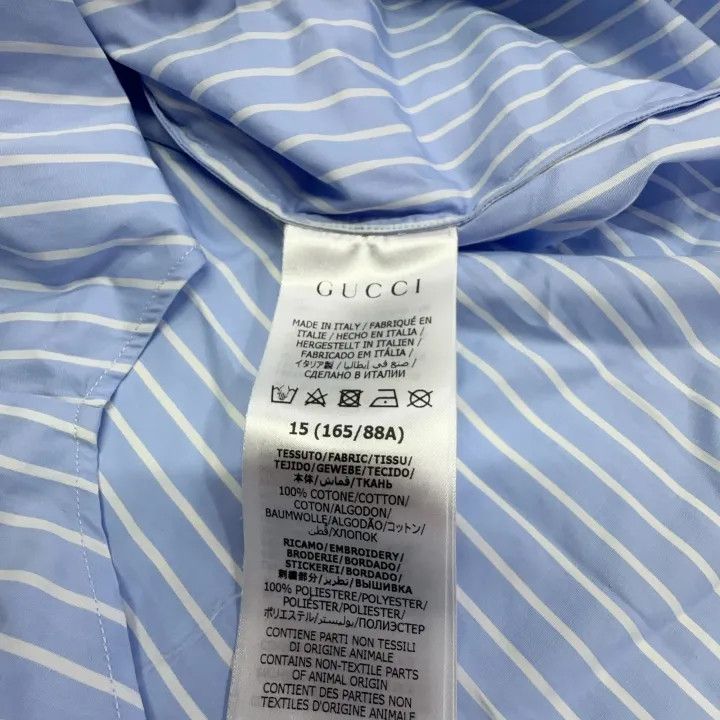 Gucci Gucci Embroidered Stripe Long Sleeve Shirt Size US M / EU 48-50 / 2 - 4 Thumbnail