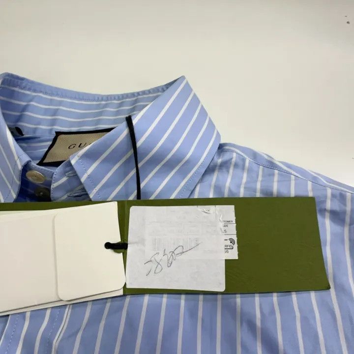 Gucci Gucci Embroidered Stripe Long Sleeve Shirt Size US M / EU 48-50 / 2 - 7 Thumbnail