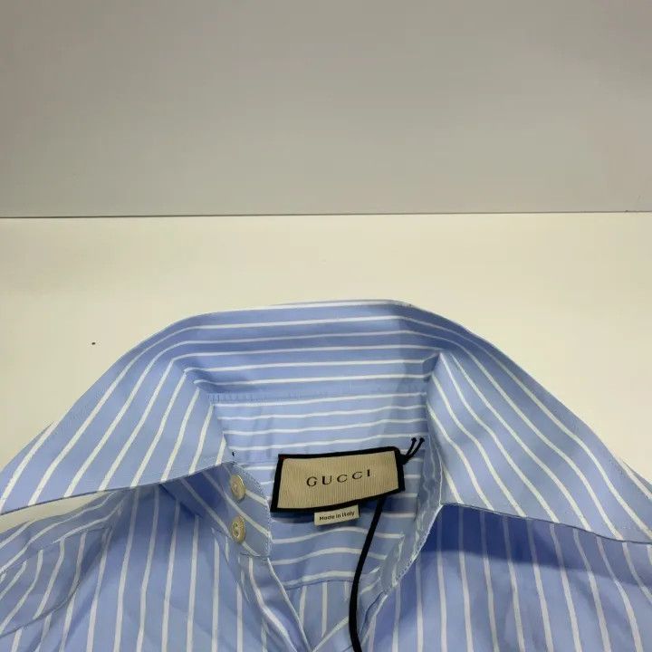 Gucci Gucci Embroidered Stripe Long Sleeve Shirt Size US M / EU 48-50 / 2 - 8 Thumbnail