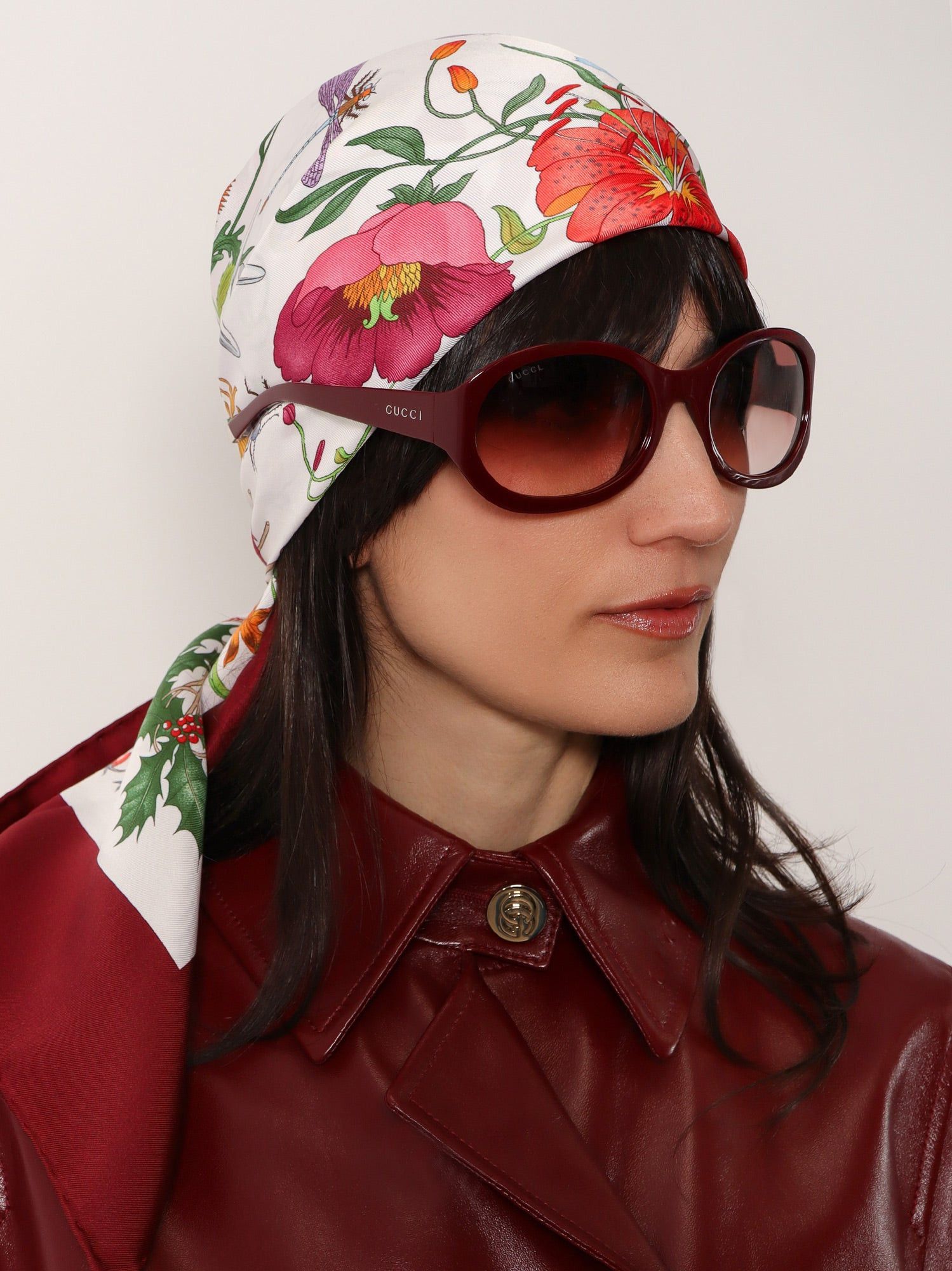 Gucci Gucci rosso ancora rounded sunglasses UNI | Grailed