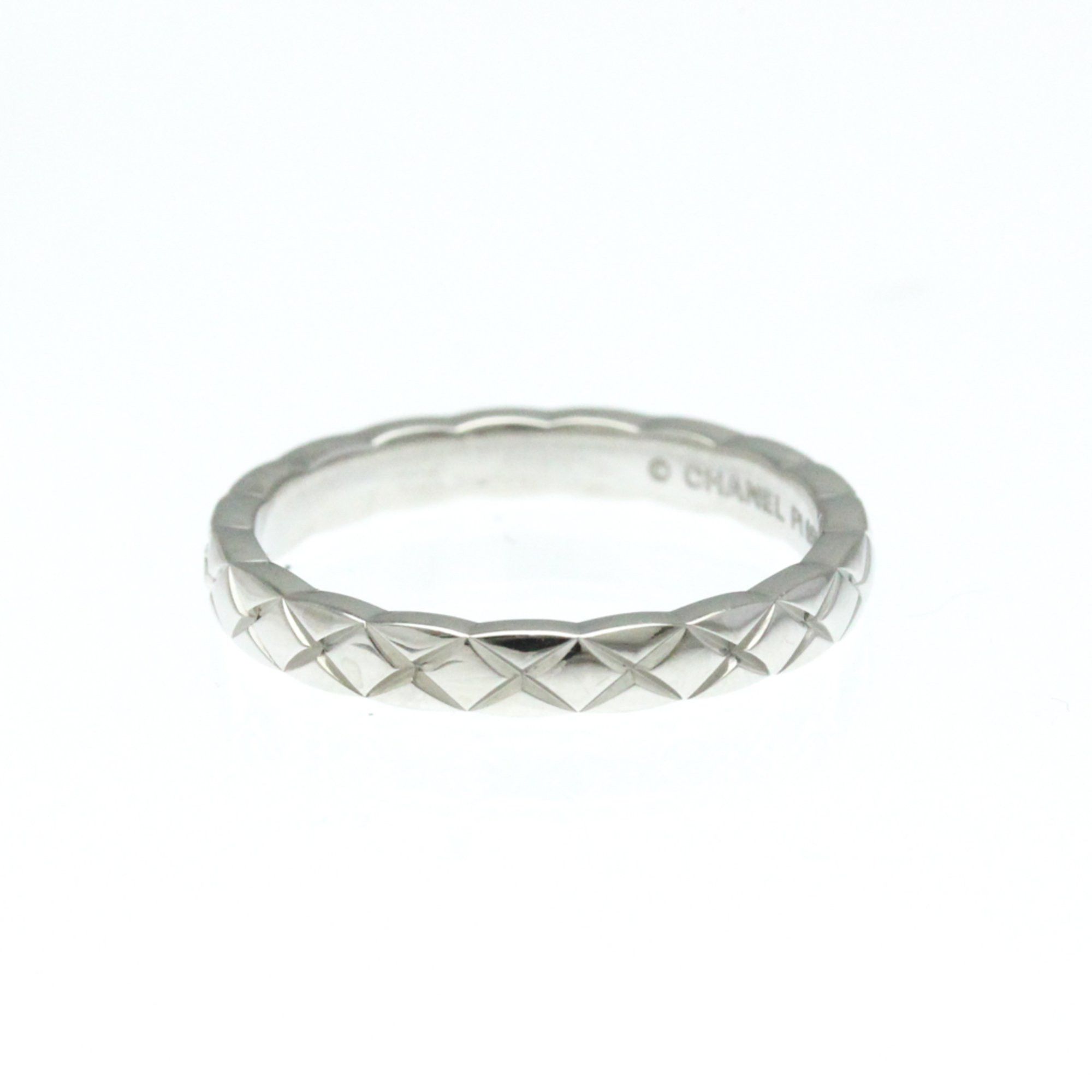 Chanel Coco Crush Ring Mini Model 1P Diamond Platinum Fashion