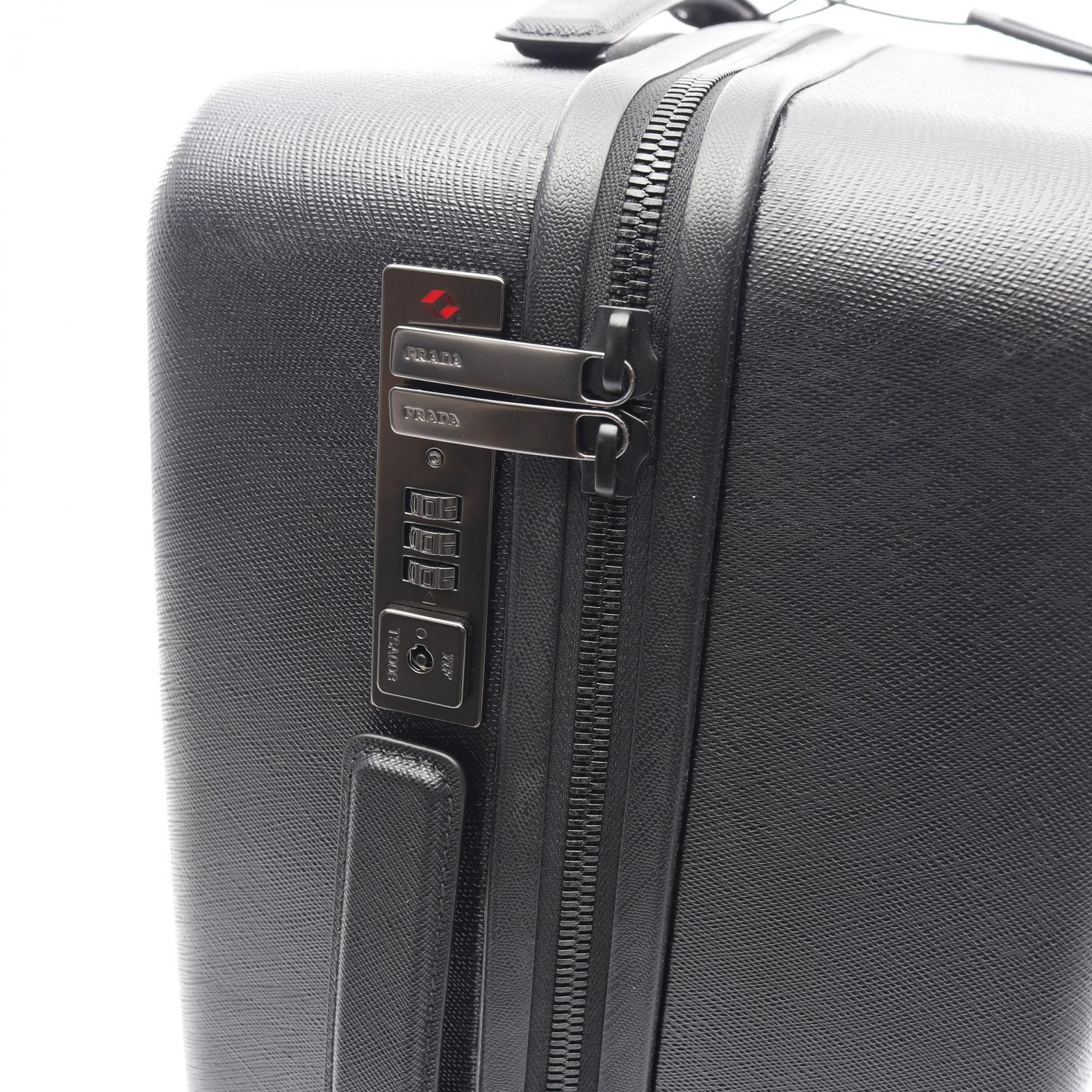 Prada Prada Prada POLICARBONATO TROLLEY Saffiano Leather Trolley Leather Travel Bag 2VQ0062C0NF0002 Size ONE SIZE - 9 Thumbnail