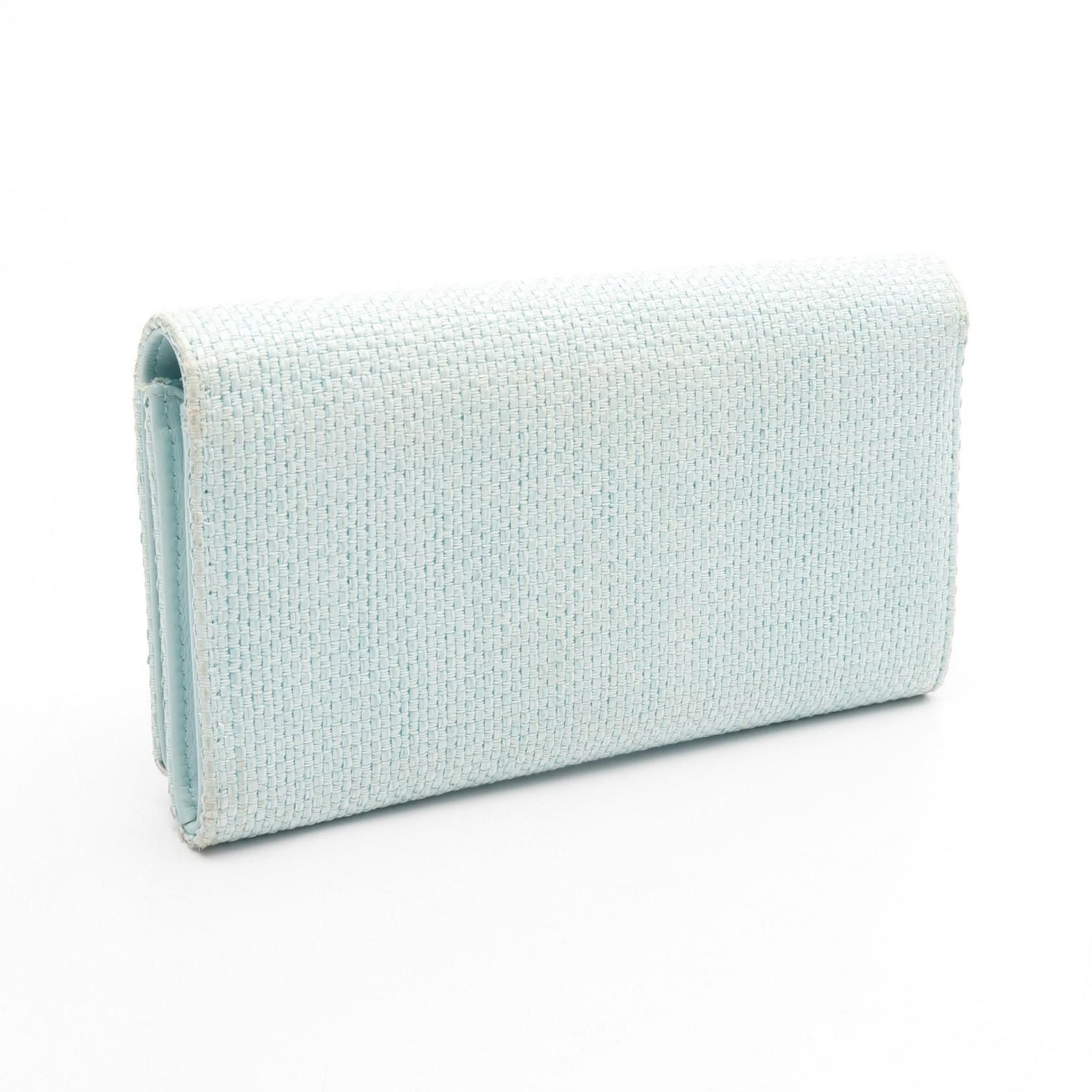 Chanel Chanel Chanel Deauville Leather Fabric Long Wallet Leather Long Wallet A80053 Size ONE SIZE - 2 Thumbnail