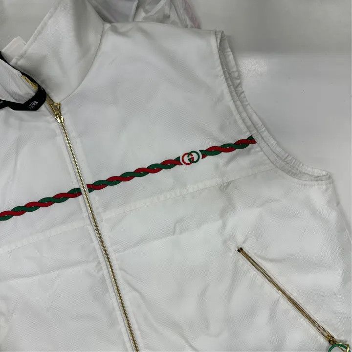 Gucci Gucci SS22 Logo Print Zip Vest for Men Size US L / EU 52-54 / 3 - 5 Thumbnail