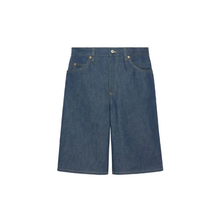 Gucci Gucci Special Logo Denim Shorts for Men Size US 38 / EU 54 - 2 Thumbnail