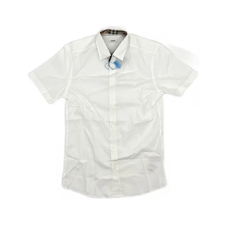 Burberry Burberry White Short Sleeve Button-Up Shirt Size US S / EU 44-46 / 1 - 2 Thumbnail
