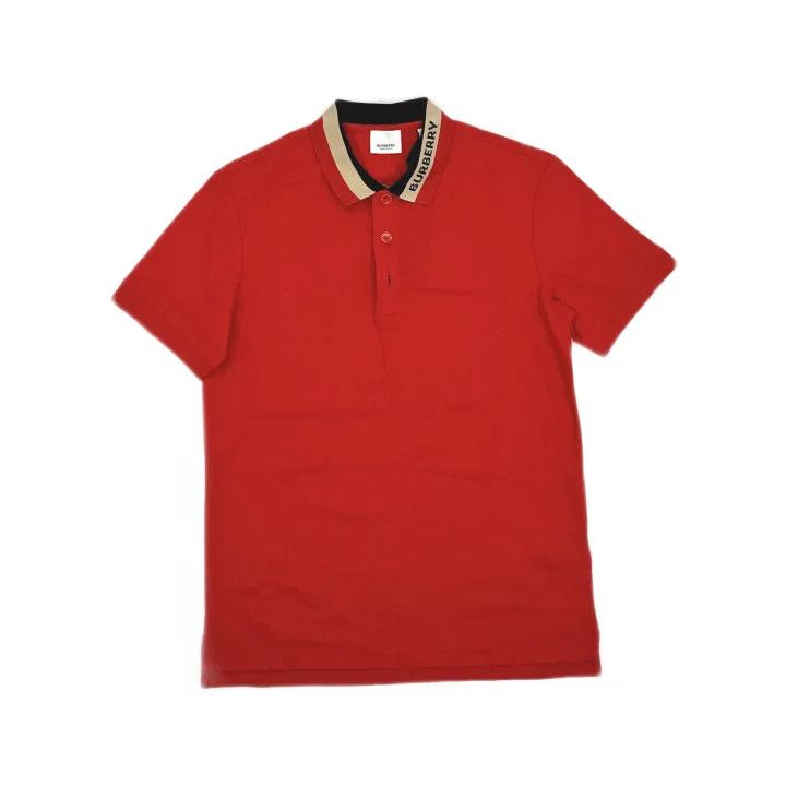 Burberry Burberry Red Cotton Polo Shirt for Men Size US S / EU 44-46 / 1 - 2 Thumbnail