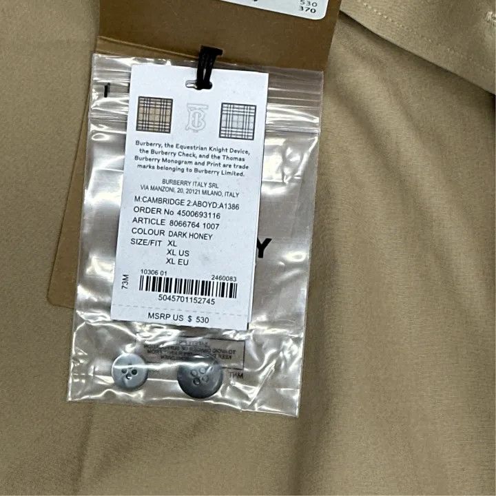 Burberry Burberry Beige Long Sleeve Button Up Shirt Size US XL / EU 56 / 4 - 3 Thumbnail